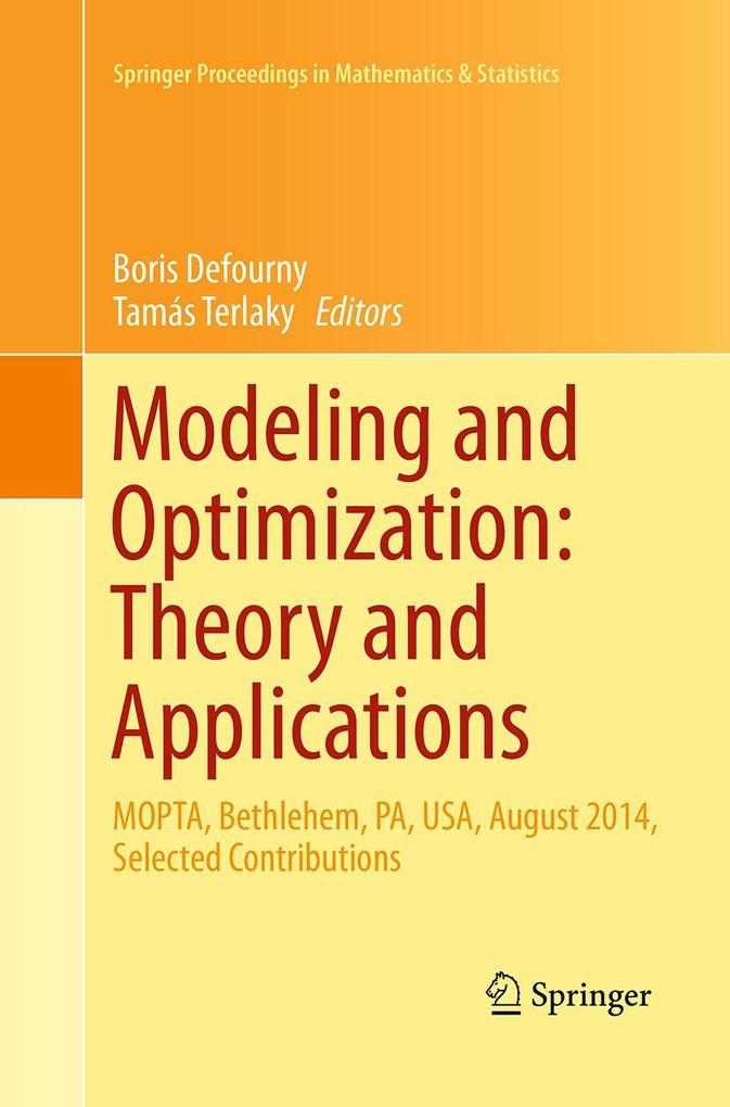 Modeling and Optimization: Theory and Applications