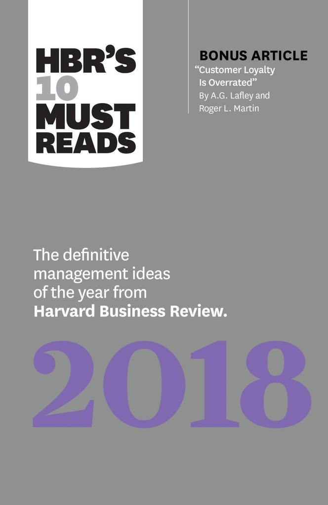 HBR‘s 10 Must Reads 2018