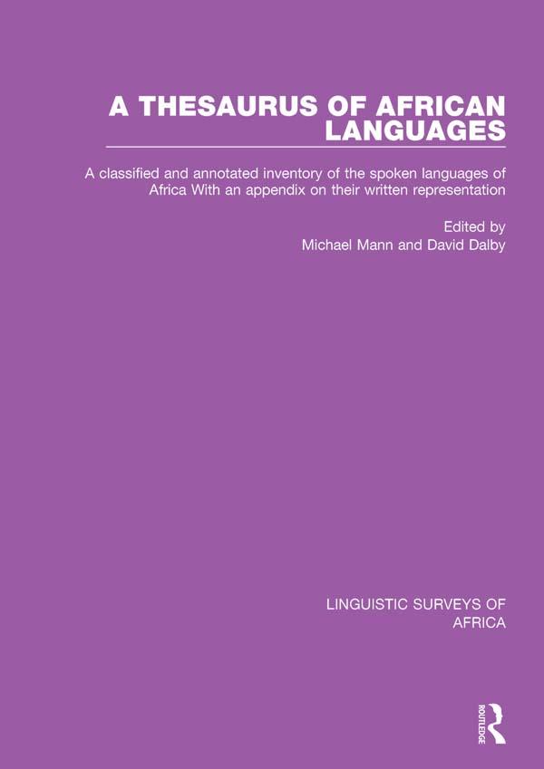A Thesaurus of African Languages