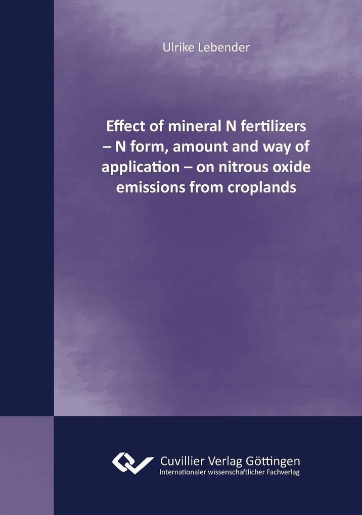 Effect of mineral N fertilizers – N form amount and way of application – on nitrous oxide emissions from croplands