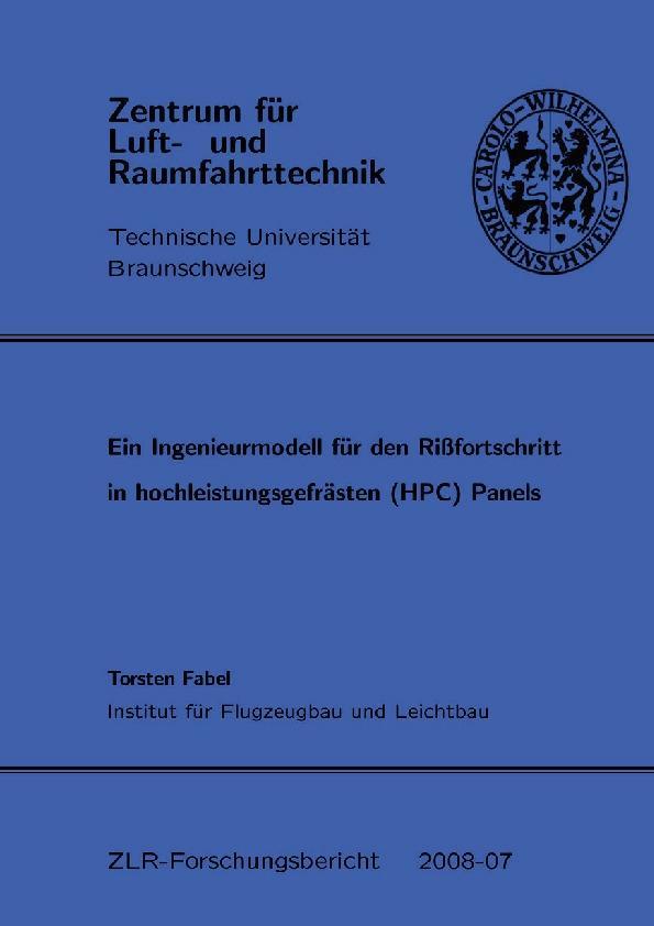 Ein Ingenieurmodell für den rißfortschritt in hochleistungsgefrästen (HPC) Panels