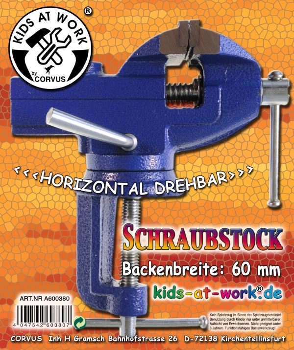 Corvus A600380 - Schraubstock gross 60 mm Kids at Work