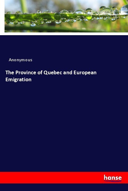 Image of The Province of Quebec and European Emigration