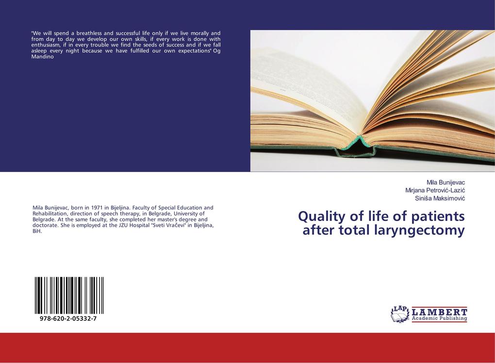 Quality of life of patients after total laryngectomy