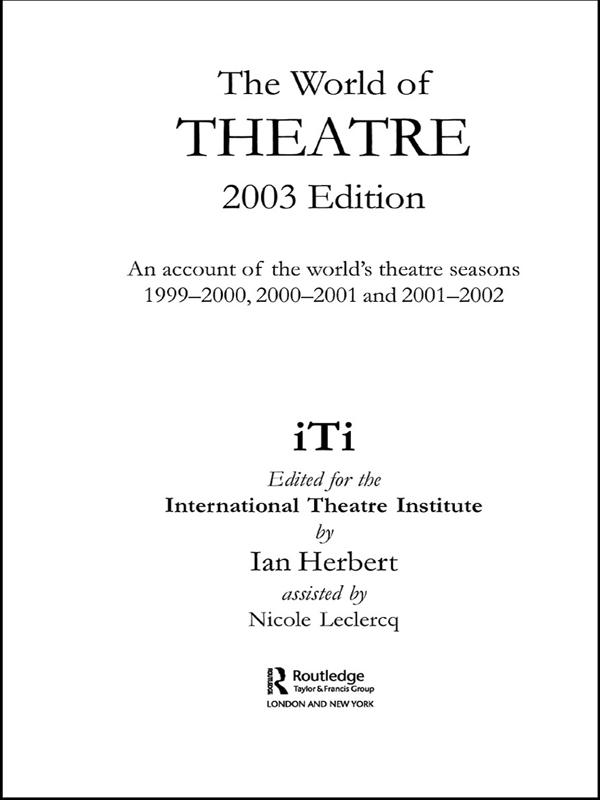 World of Theatre 2003 Edition