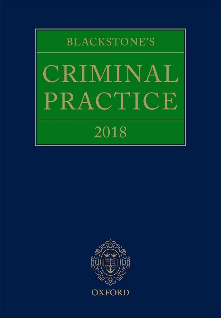 Blackstone's Criminal Practice 2018
