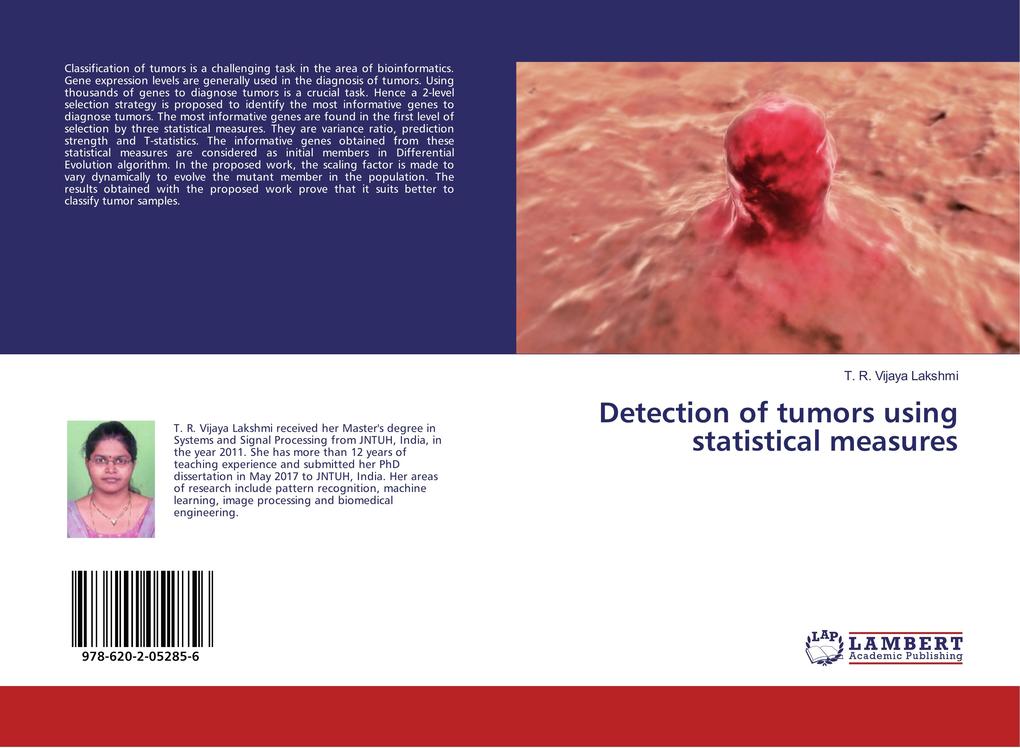 Detection of tumors using statistical measures