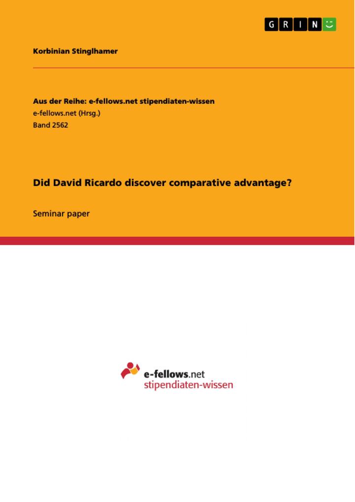 Did David Ricardo discover comparative advantage?