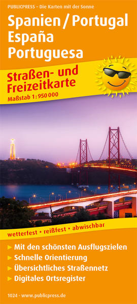PUBLICPRESS Straßen- und Freizeitkarte Spanien / Portugal España Portuguesa