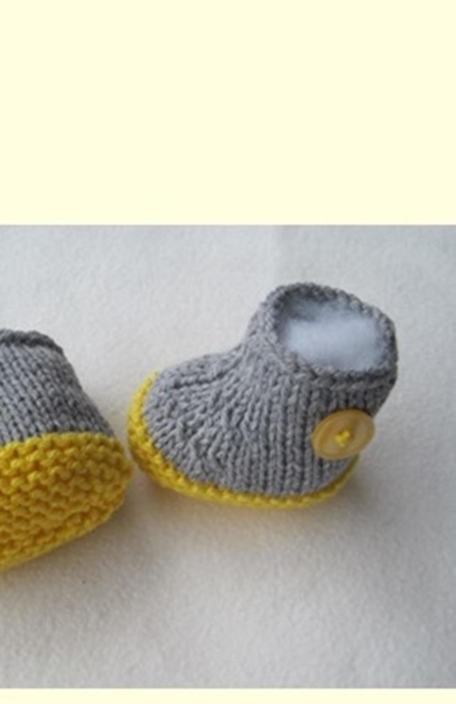 Strickanleitung Babyschuhe 0-6 Monate tragbar