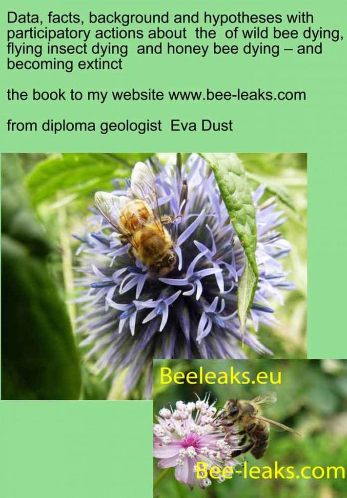 Data facts background and hypotheses with participatory actions about the of wild bee dying flying insect dying and honey bee dying - and becoming extinct