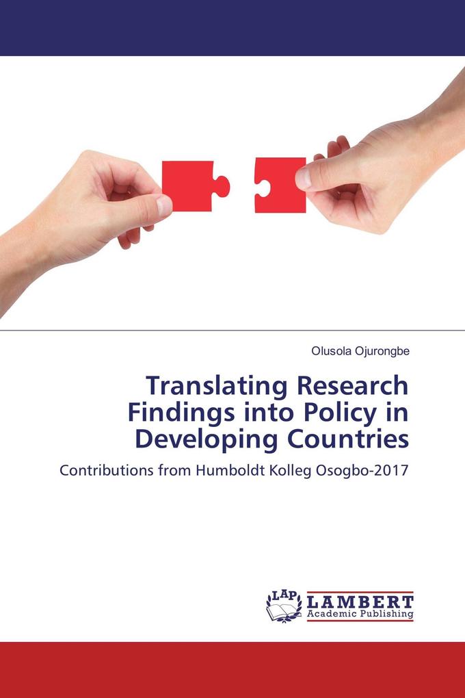 Translating Research Findings into Policy in Developing Countries
