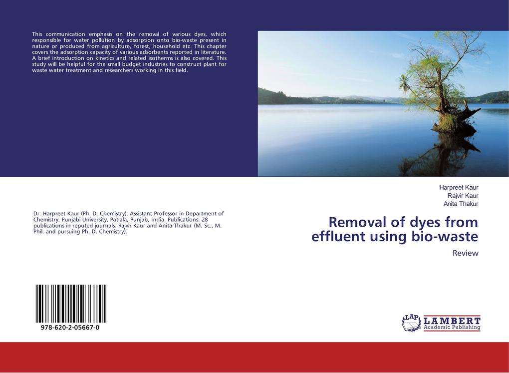 Removal of dyes from effluent using bio-waste