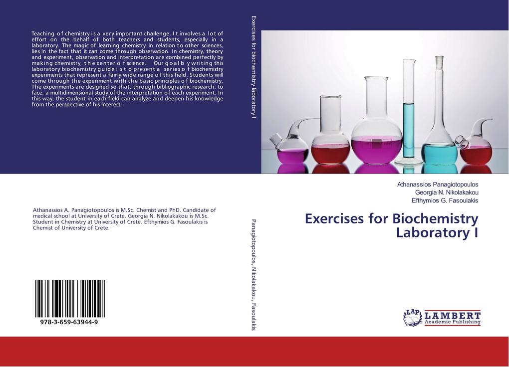 Exercises for Biochemistry Laboratory I