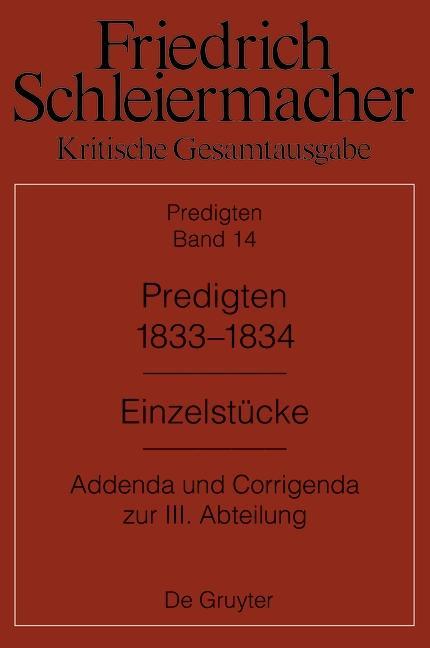 Predigten 1833-1834