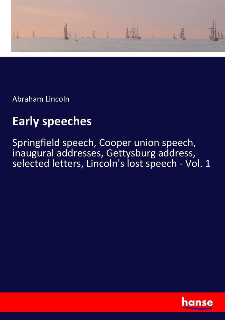 Image of Early speeches