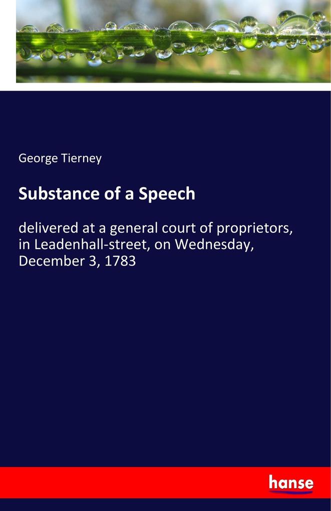 Image of Substance of a Speech