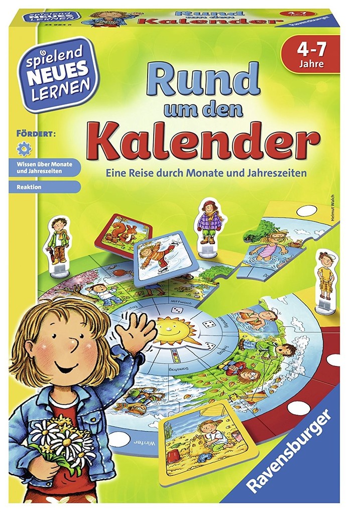 Image of Ravensburger 24984 - Rund um den Kalender, Sammelspiel, Zuordnungsspiel, Familienspiel