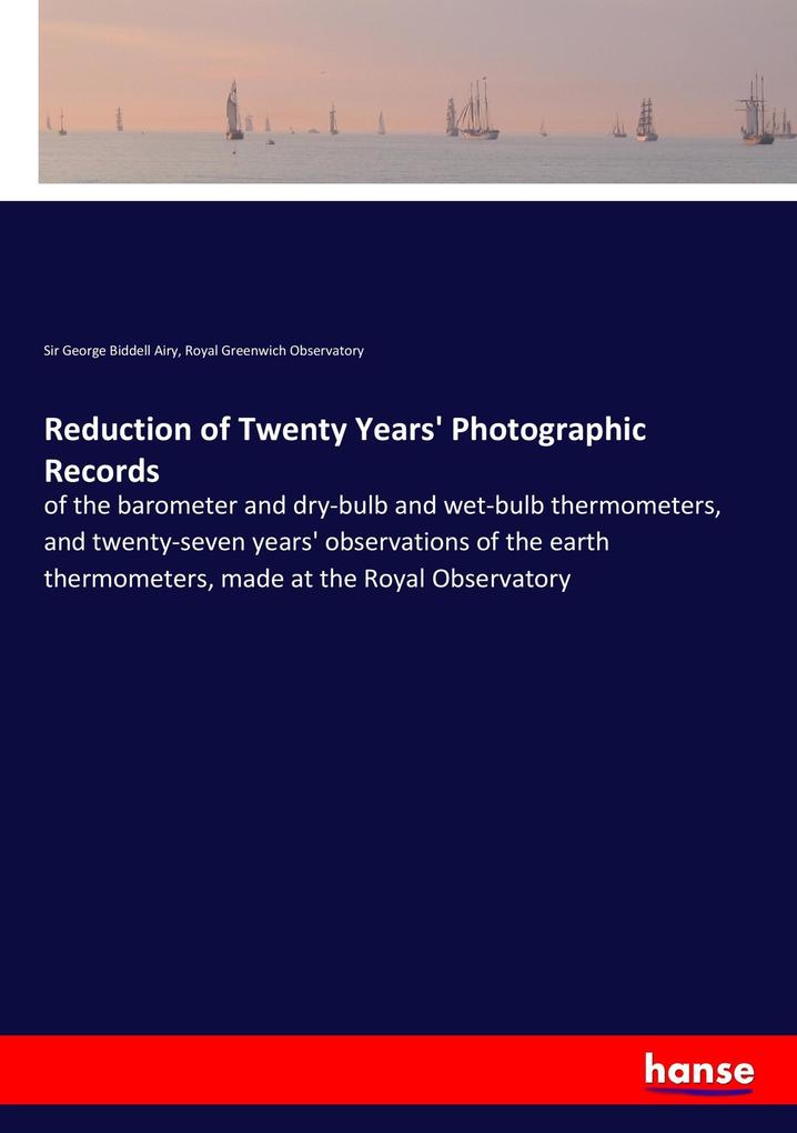 Image of Reduction of Twenty Years' Photographic Records