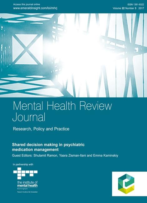 Shared decision making in psychiatric medication management
