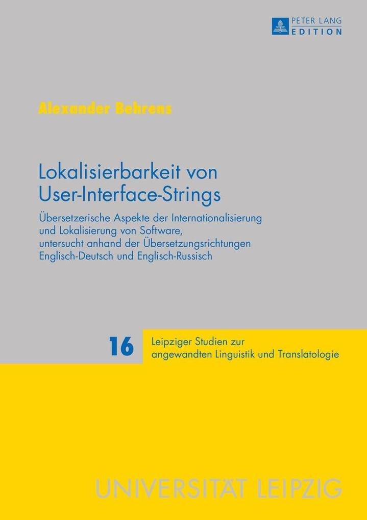Lokalisierbarkeit von User-Interface-Strings - Behrens Alexander Behrens