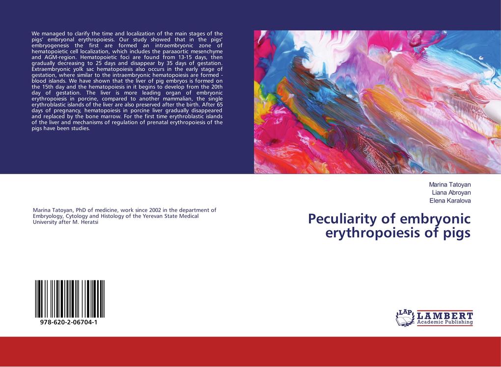 Peculiarity of embryonic erythropoiesis of pigs