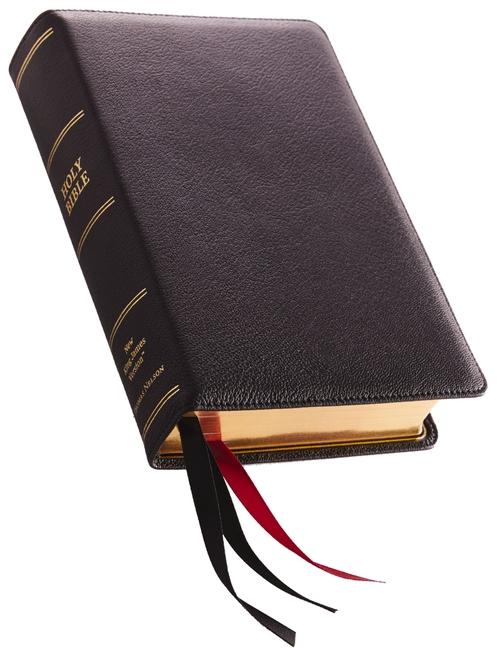 NKJV Single-Column Reference Bible Premium Leather Black Sterling Edition Comfort Print
