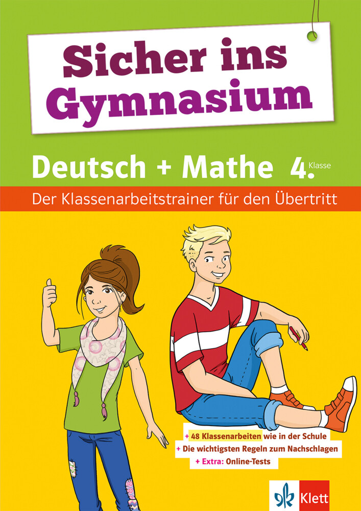 Image of Sicher ins Gymnasium Klassenarbeitstrainer Deutsch und Mathematik 4. Klasse. Mit Online-Diagnosetest und Elternratgeber