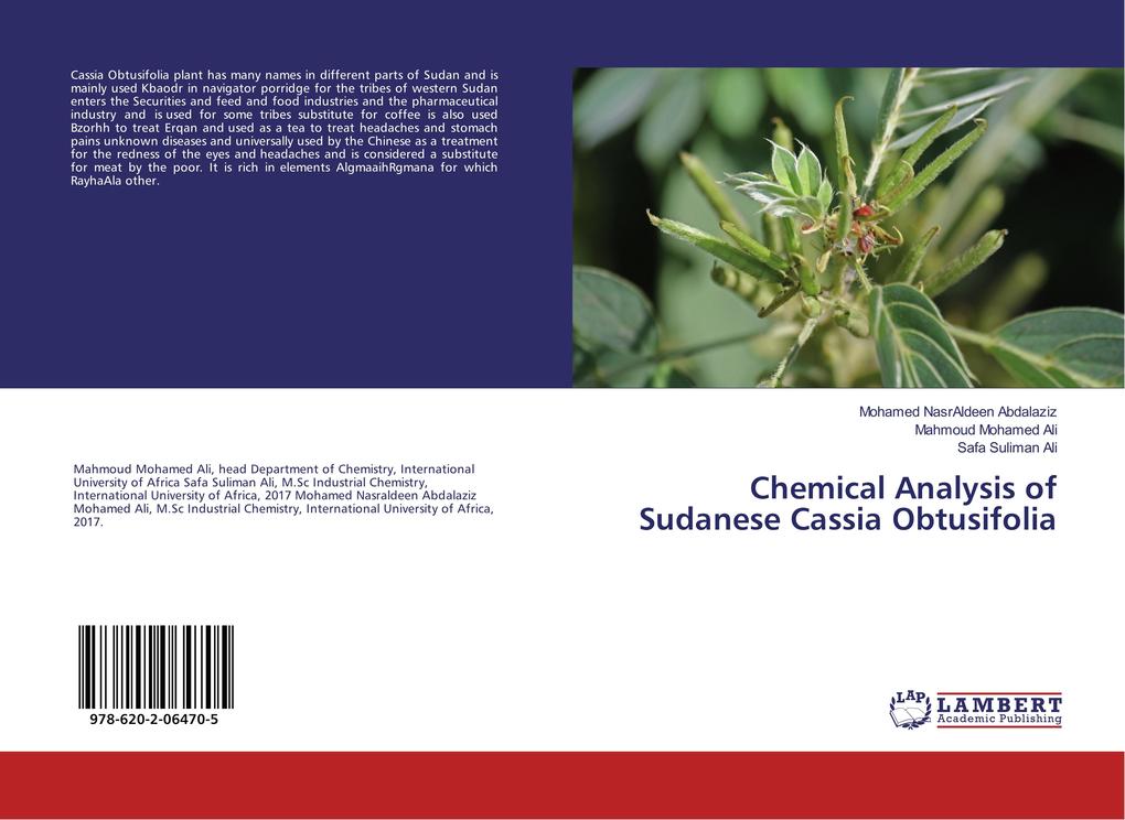 Chemical Analysis of Sudanese Cassia Obtusifolia