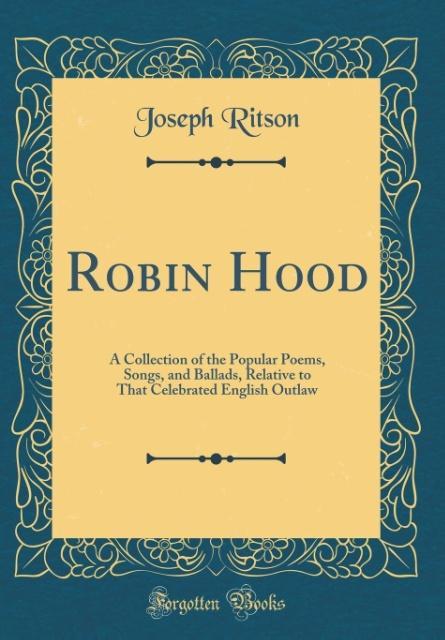 Robin Hood als Buch von Joseph Ritson