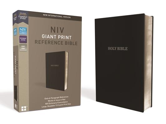 NIV Reference Bible Giant Print Leather-Look Black Red Letter Edition Comfort Print