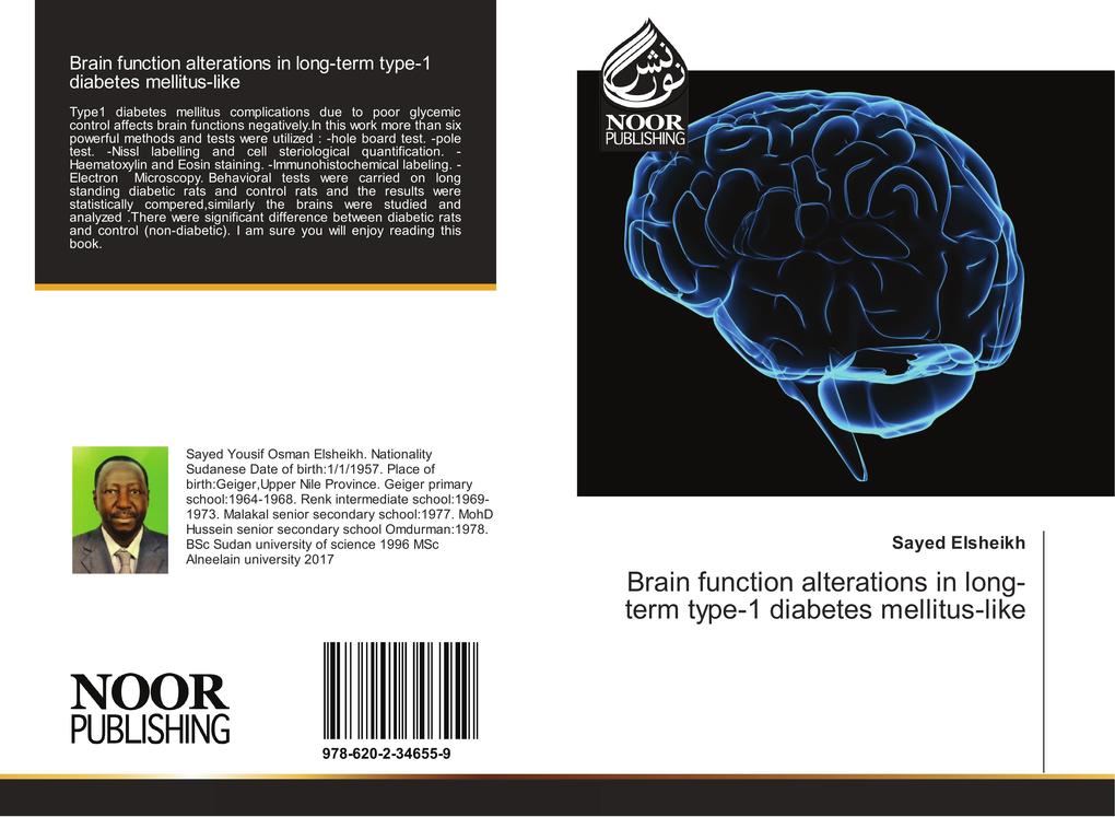 Brain function alterations in long-term type-1 diabetes mellitus-like