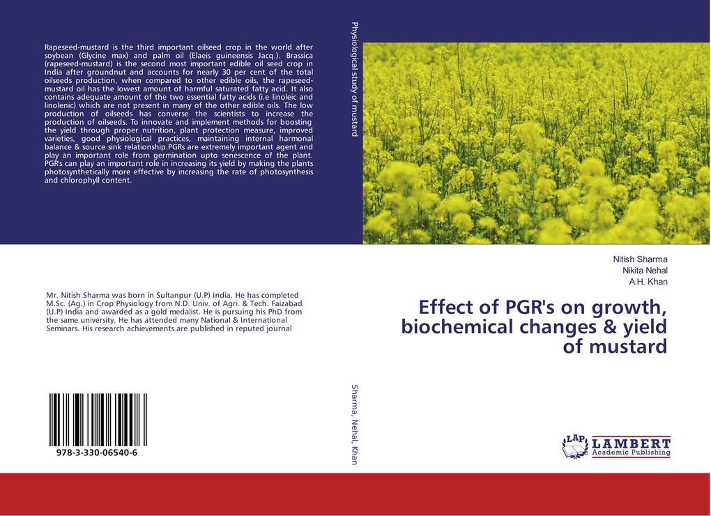 Effect of PGR‘s on growth biochemical changes & yield of mustard