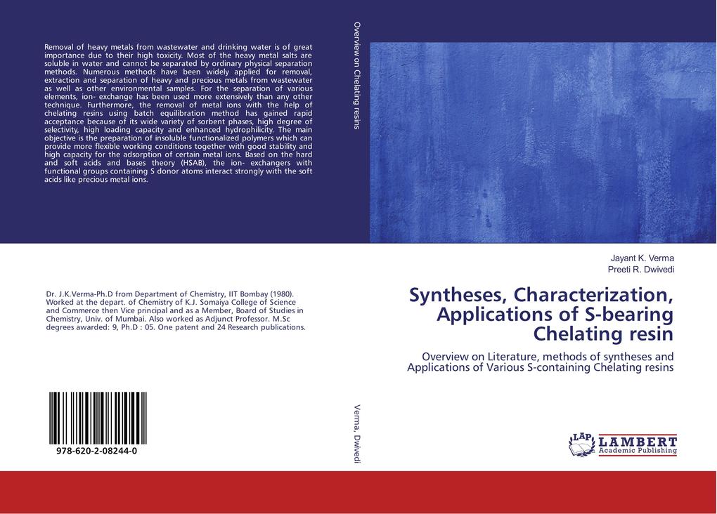Syntheses Characterization Applications of S-bearing Chelating resin