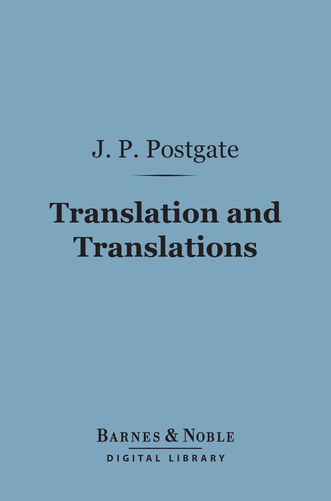 Translation and Translations (Barnes & Noble Digital Library)