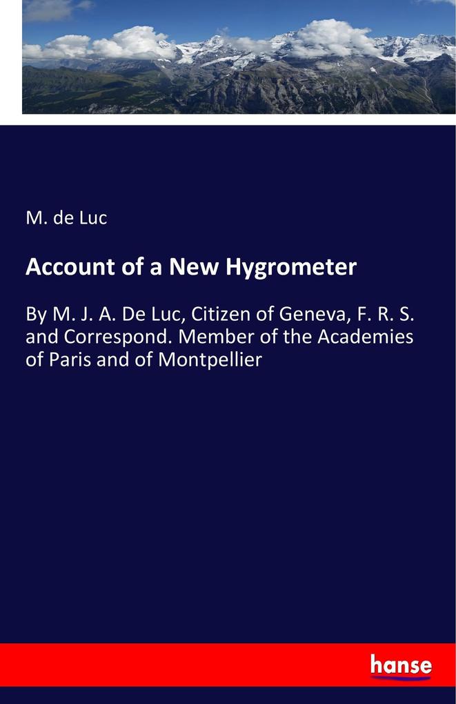 Image of Account of a New Hygrometer