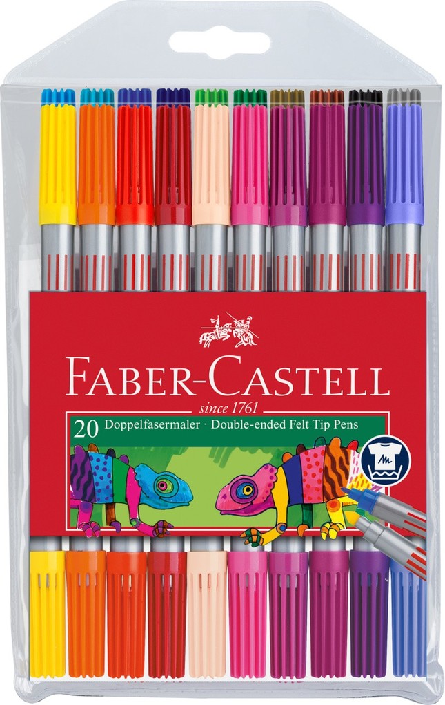 Faber Castell Doppelfasermaler Etui | 20 Stück