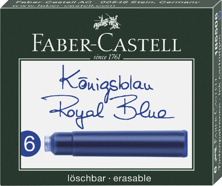 FABER-CASTELL Standard-Tintenpatronen, königsblau