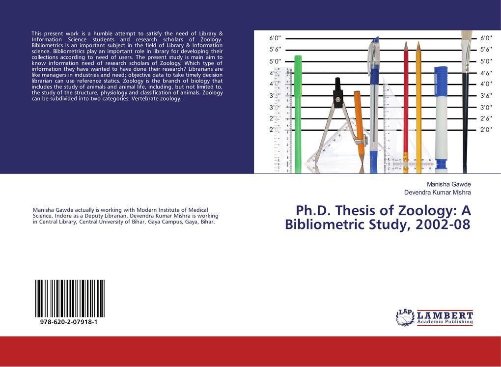 Ph.D. Thesis of Zoology: A Bibliometric Study 2002-08