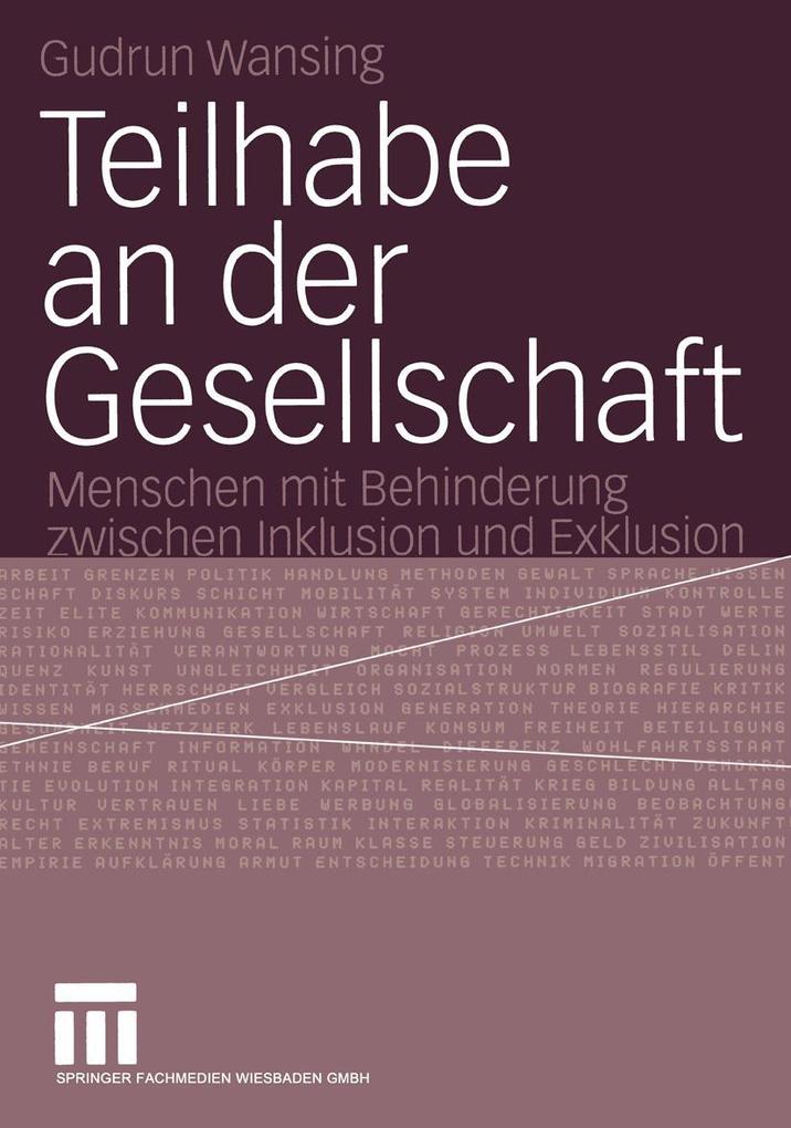 Teilhabe an der Gesellschaft