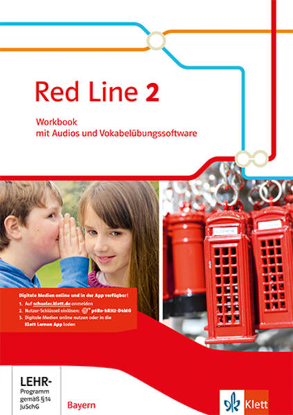 Red Line 2. Workbook mit Audios und Vokabelübungssoftware Klasse 6. Ausgabe Bayern