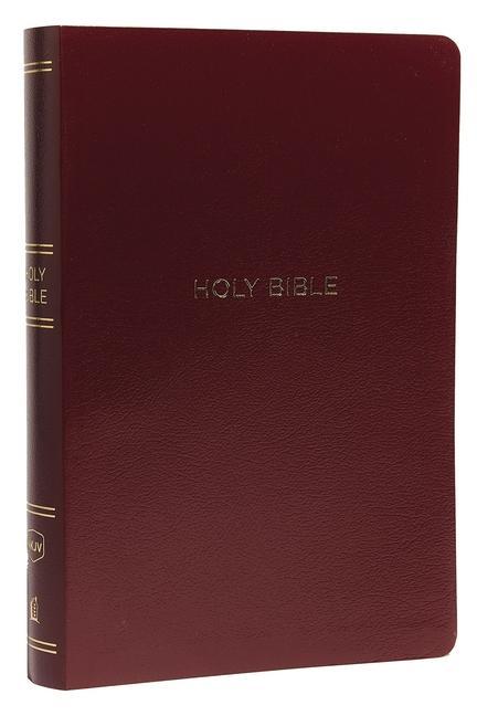 NKJV Reference Bible Center-Column Giant Print Leather-Look Burgundy Red Letter Edition Comfort Print