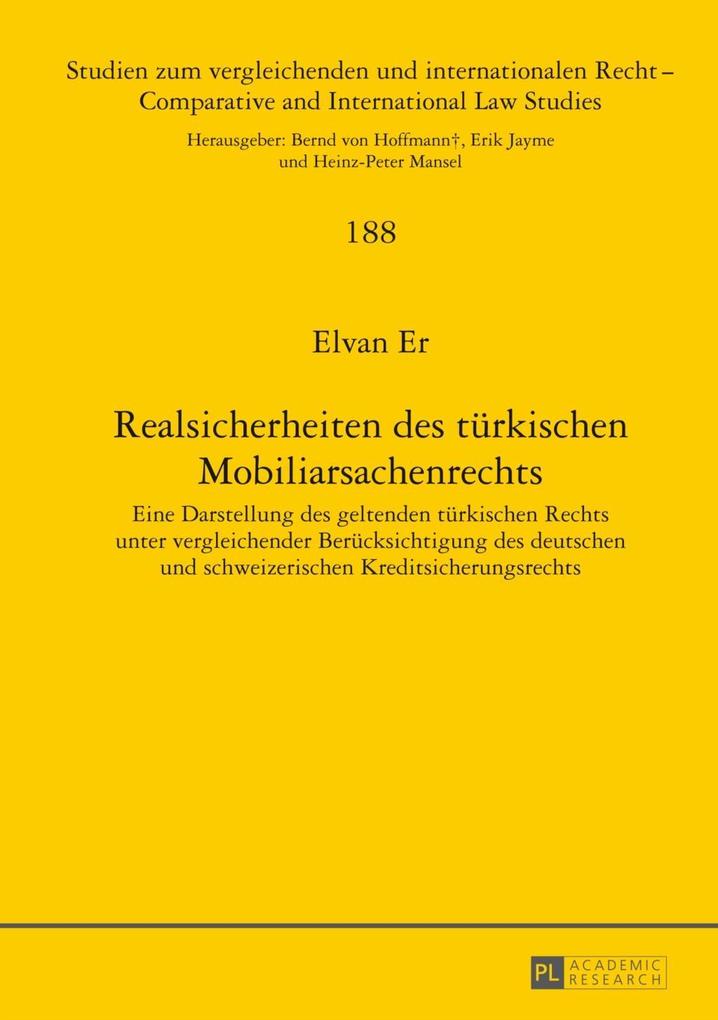 Realsicherheiten des tuerkischen Mobiliarsachenrechts als eBook Download von Elvan Er - Elvan Er