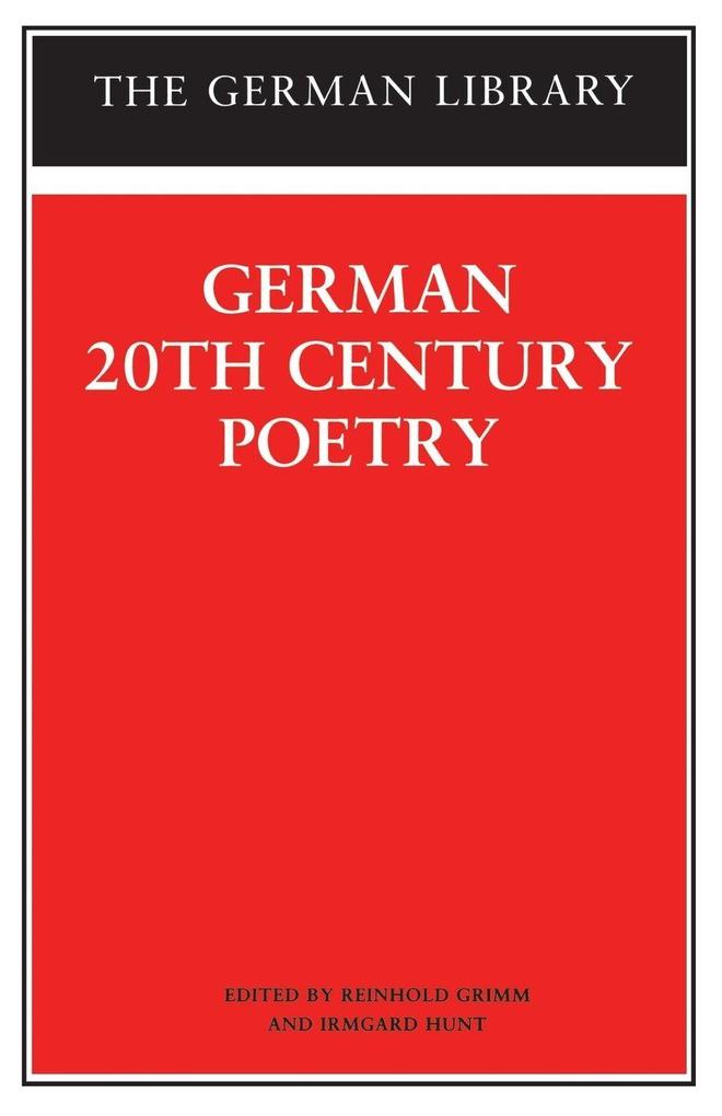 German 20th Century Poetry