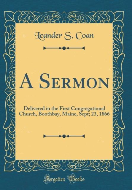 A Sermon als Buch von Leander S. Coan - Leander S. Coan