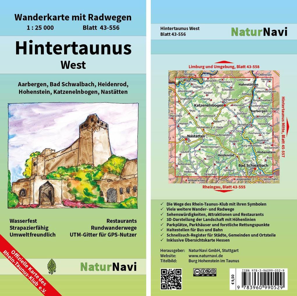 Hintertaunus West 1 : 25 000, Blatt 43-556 als Buch Hintertaunus West 1 : 25 000, Blatt 43-556 als Buch
