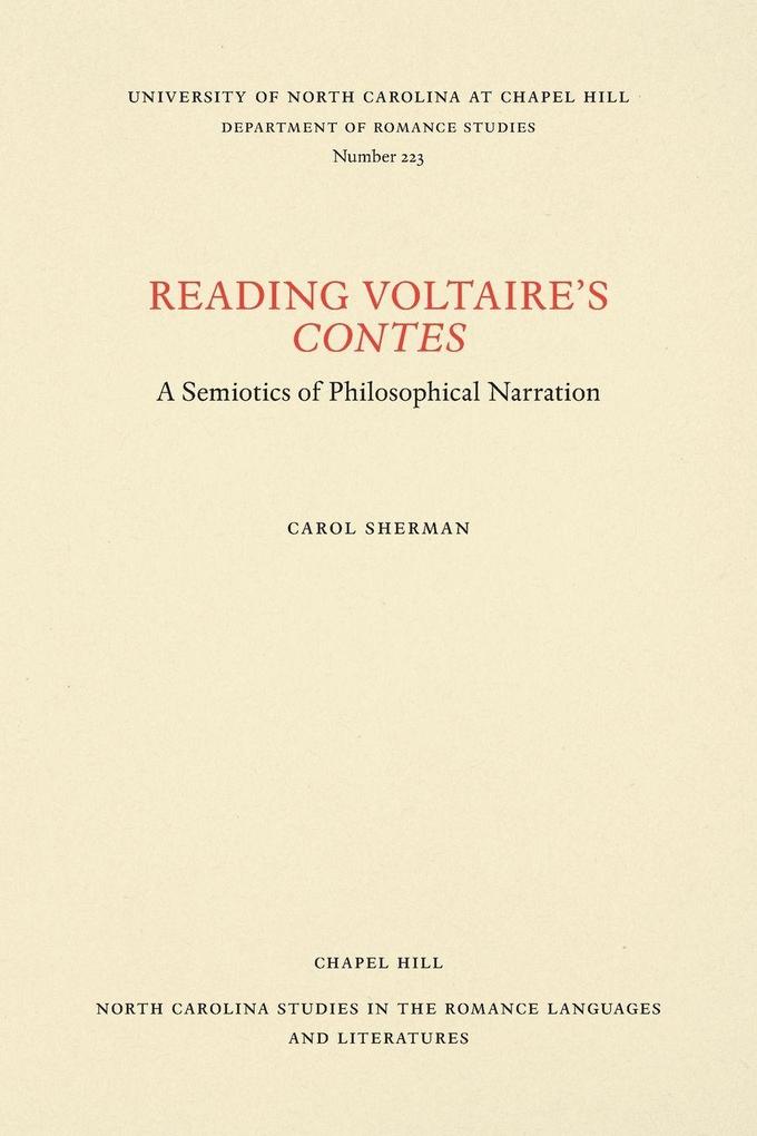 Reading Voltaire's Contes