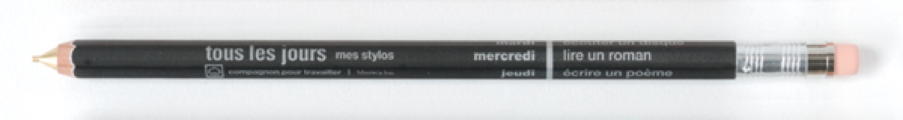 Mechanical pencil with eraser Days Black