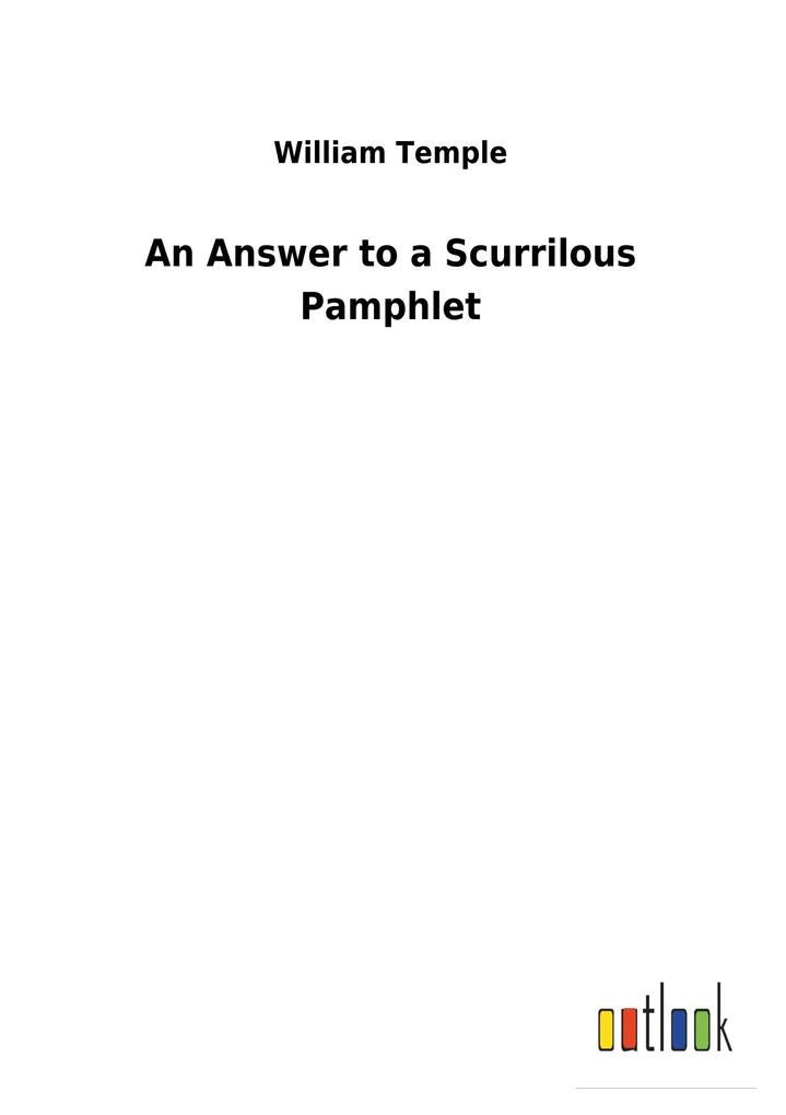 Image of An Answer to a Scurrilous Pamphlet
