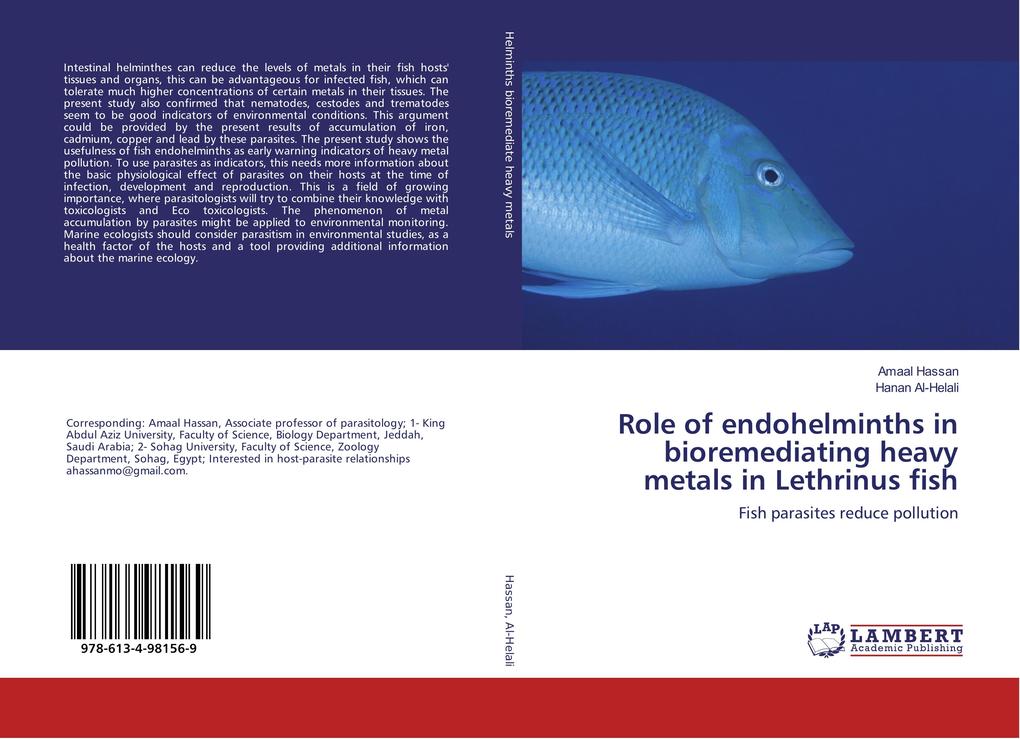 Role of endohelminths in bioremediating heavy metals in Lethrinus fish
